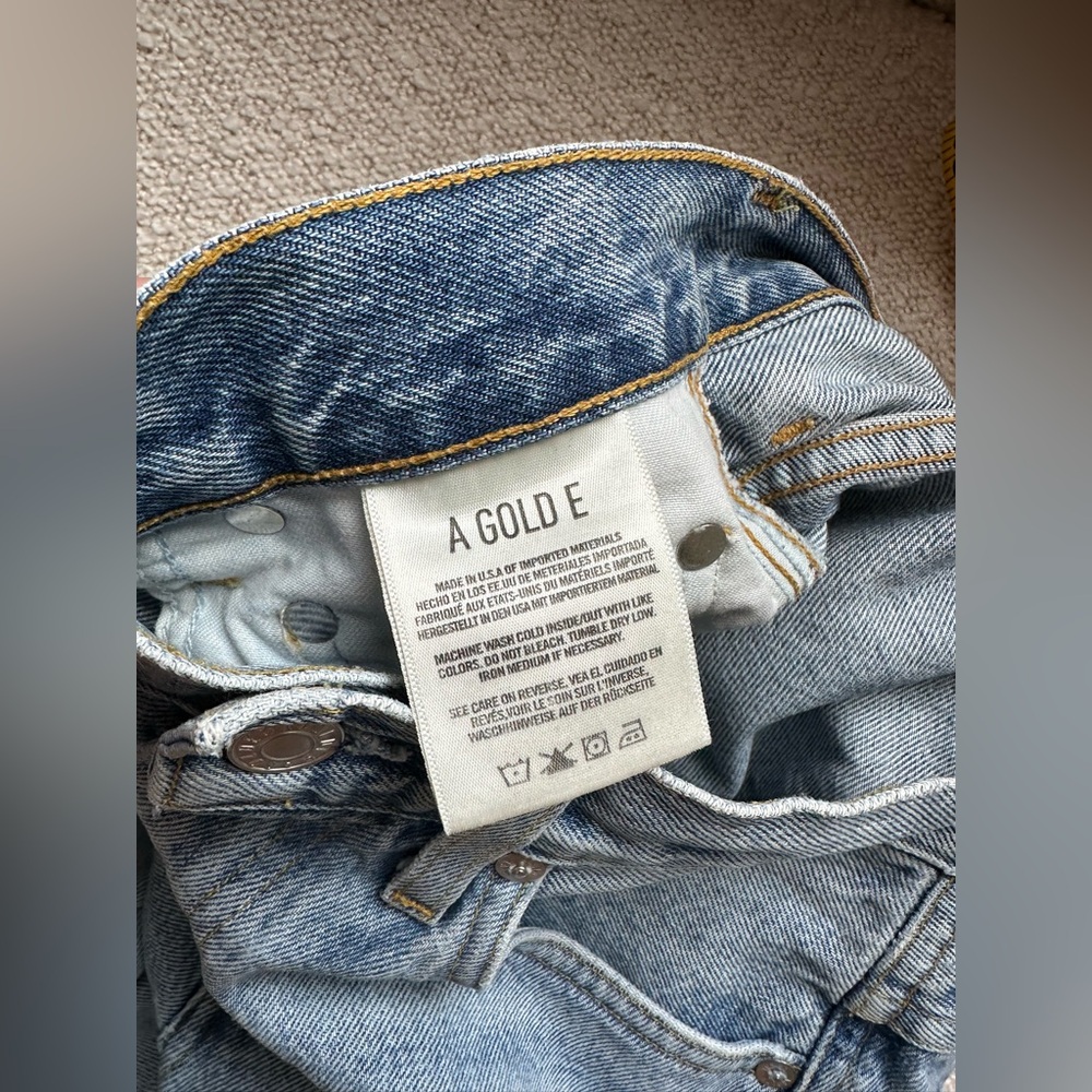 AGOLDE 90s Pinch Waist High Rise Jean in light wash size 25 - Picture 3 of 10